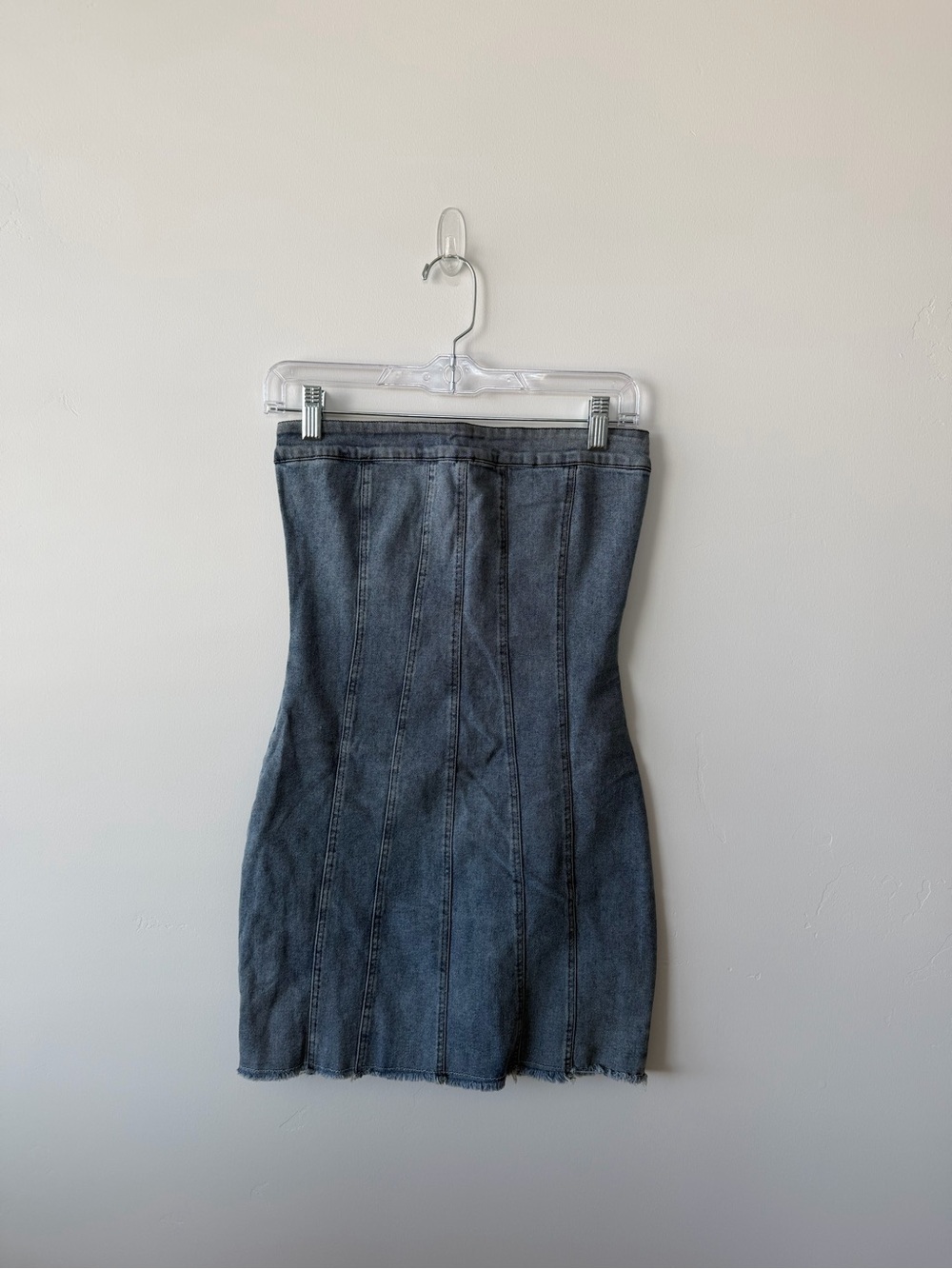 Denim Strapless Mini Dress